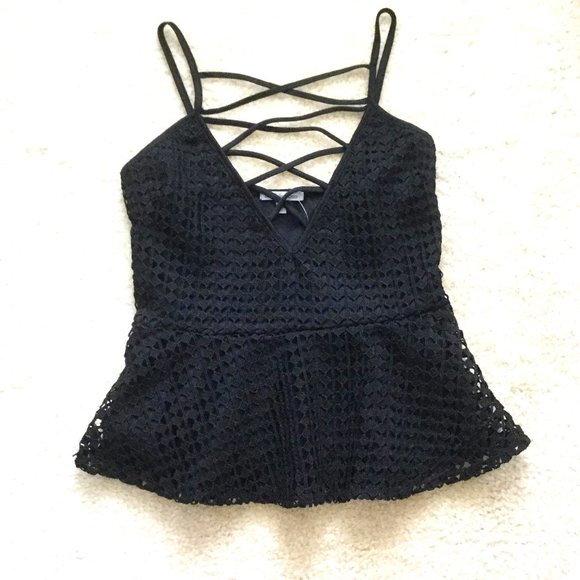 NWT Charlotte Russe Peplum Party Top - Picture 1 of 3